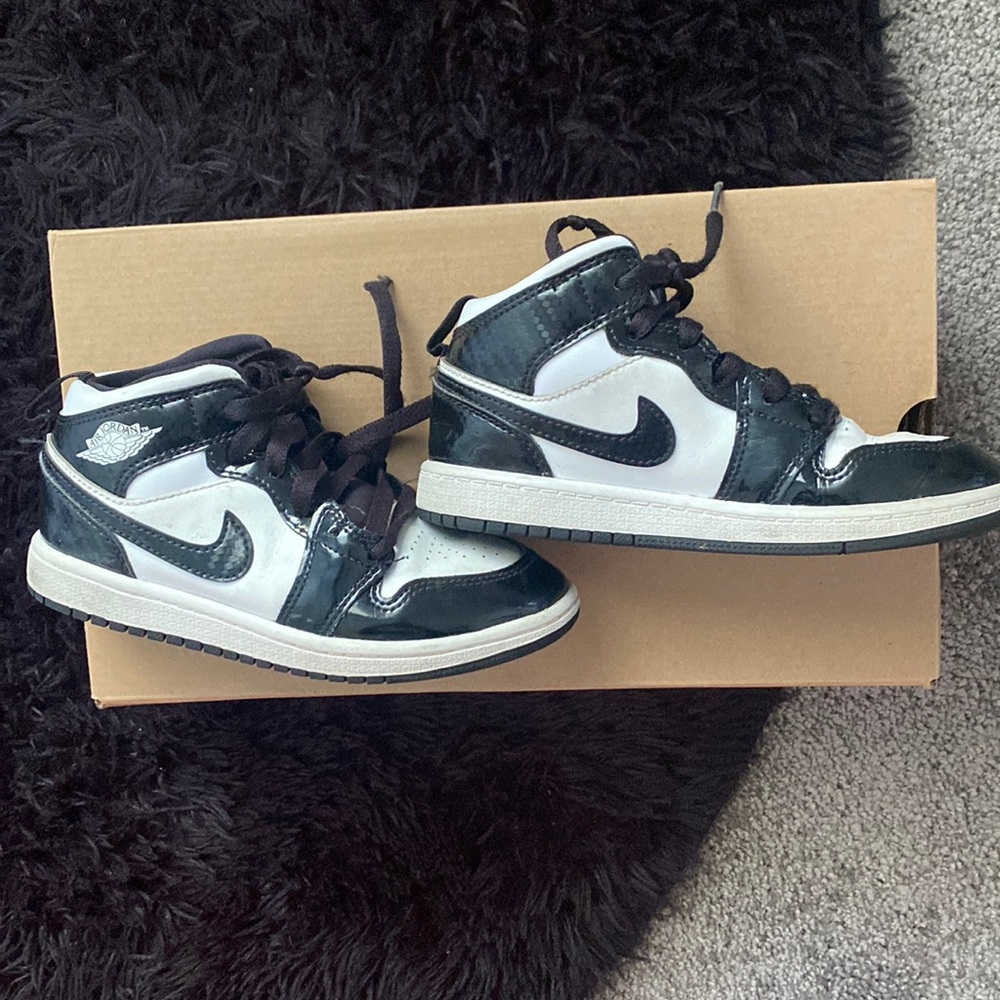 Black and white Air Jordans